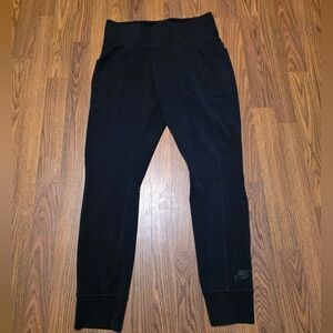 Vintage Nike Red Tag Black High Rise Joggers Leggings Pockets Women’s Large E46